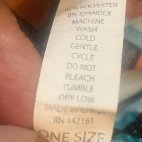 Lularoe Blue Geometric Print Leggings Size OS - Picture 9 of 9